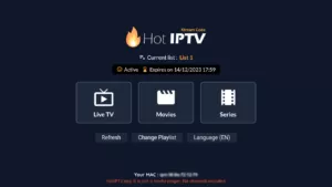 interface utilisateur IPTV chaude