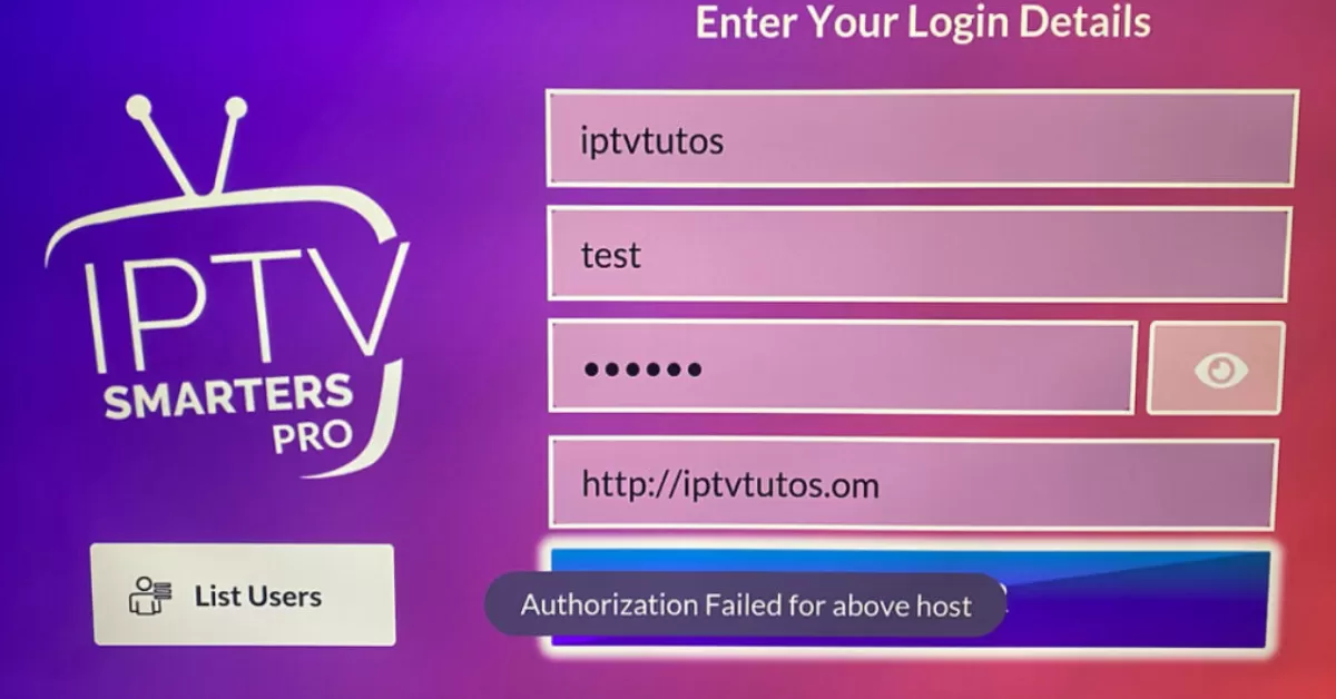 Authorization Failed for Above Host